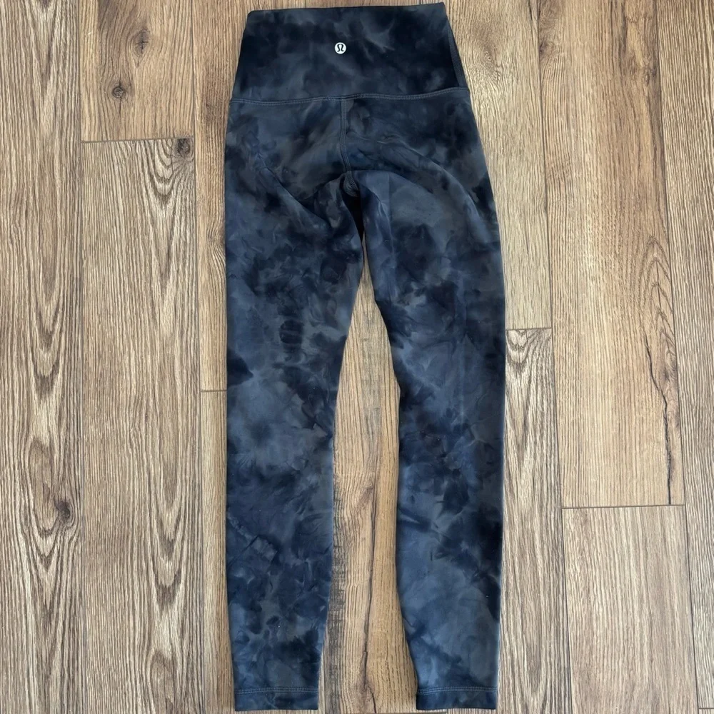 Lululemon Wunder Train High Rise Tight Leggings Size 2 Diamond Dye Grey Graphite